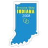 Custom Indiana Shaped Magnets 20 Mil
