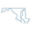 Custom Printed Maryland Shaped Magnets 20 Mil