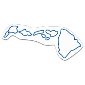 Custom Hawaii Shaped Magnets 20 Mil