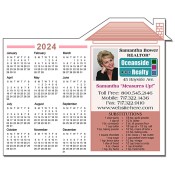 4.75x3.87 Custom Real Estate House Shape Calendars Magnets 20 Mil