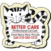 1.87X2 Custom Cat Shape Cat Care Magnets 20 Mil