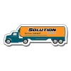 5x1.625 Custom Printed Oil Truck Shape Magnets 20 Mil