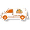 3.75x1.75 Custom Van Shape Magnets 20 Mil