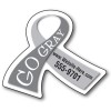 2.68x2.25 Custom Printed Ribbon Shape Magnets 20 Mil