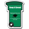 2.43x3.5 Custom Trash Can Shape Magnets 20 Mil 