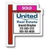 2.25x2.75 Custom Real Estate Sold Sign Shape Magnets 20 Mil
