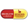 5.125 x 1.925 Custom Printed Pill Capsule Shape Magnets 20 Mil
