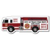 5.125x1.9 Custom Fire Truck Shape Magnets 20 Mil