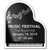 3x3.37 Custom Printed Piano Shape Magnets 20 Mil