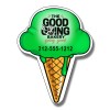2.25x2.875 Custom Printed Ice Cream Cone Shape Magnets 20 Mil
