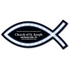 4.82x2.17 Custom Imprinted Christian Fish Shape Magnets 20 Mil