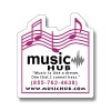 2.25x2.5 Custom Musical Note Shape Magnets 20 Mil