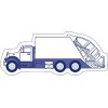 4.25x1.75 Custom Printed Trash Truck Shape Magnets 20 Mil