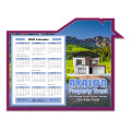 4.75x3.87 Custom Real Estate Calendars House Shape Magnets 20 Mil