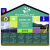 4x3.5 Custom House Shaped Calendar Magnets 20 Mil 