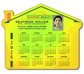 House Shape Real Estate Calendar Magnets 20 Mil