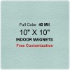 10x10 Custom Rectangle Shaped Indoor Magnets 40 Mil Round Corners