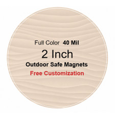 2 Inch Custom Circle Magnets - Outdoor & Car Magnets 40 Mil