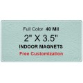 2x3.5 Customized Indoor Magnets 40 Mil Round Corners