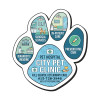 3.125x3.5 Custom Paw Print Shaped Magnets 20 Mil