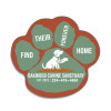 3.25x3.125 Custom Paw Shape Magnets - Outdoor & Car Magnets 30 Mil  