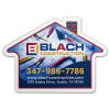 3.5x2.5 Personalized House Shape Magnets 20 Mil