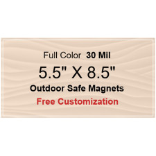 5.5x8.5 Custom Magnets - Outdoor & Car Magnets 30 Mil Square Corners