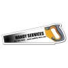 5.62x1.86 Promotional Hand Saw Shaped Indoor Magnets 40 Mil