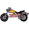 4.25x2.25 Custom Motorcycle Shaped Indoor Magnets 40 Mil