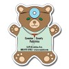 4x4.625 Promotional Logo Teddy Bear Shaped Magnets - Outdoor & Car Magnets 40 Mil