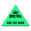 3x2.25 Custom Printed Triangle Shaped Magnets - Outdoor & Car Magnets 40 Mil