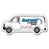3.7644 x 1.667 Custom Imprinted Van Shaped Magnets - Outdoor & Car Magnets 40 Mil