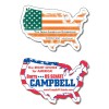 3.5x2.34 Custom Imprinted United States Shape Magnets - Outdoor & Car Magnets 40 Mil
