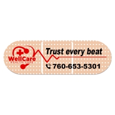 1.25x4 Bandage Shaped Business Card Indoor Magnets - 20 Mil
