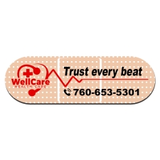 1.25x4 Bandage Shaped Business Card Indoor Magnets - 40 Mil