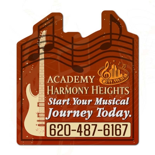 2.25x2.5 Musical Note Shaped Business Card Indoor Magnets - 20 Mil