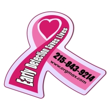 2.69x2.25 Awareness Ribbon Shaped Business Card Indoor Magnets - 20 Mil