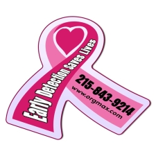 2.69x2.25 Awareness Ribbon Shaped Business Card Indoor Magnets - 30 Mil
