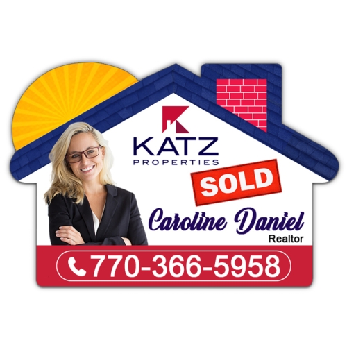 2.75x1.88 House Shaped Business Card Indoor Magnets - 40 Mil