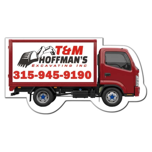 3.52x1.89 Truck Shaped Business Card Indoor Magnets - 20 Mil