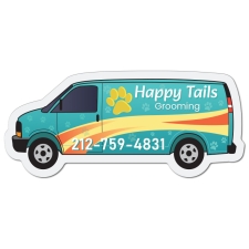 3.75x1.62 Van Shaped Business Card Indoor Magnets - 20 Mil