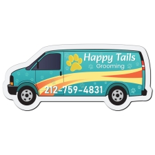 3.75x1.62 Van Shaped Business Card Outdoor Magnets - 30 Mil