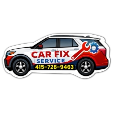 3.79x1.57 SUV Shaped Business Card Indoor Magnets - 20 Mil
