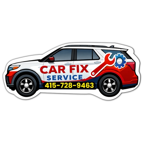 3.79x1.57 SUV Shaped Business Card Indoor Magnets - 20 Mil