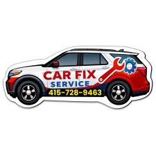 3.79x1.57 SUV Shaped Business Card Outdoor Magnets - 30 Mil