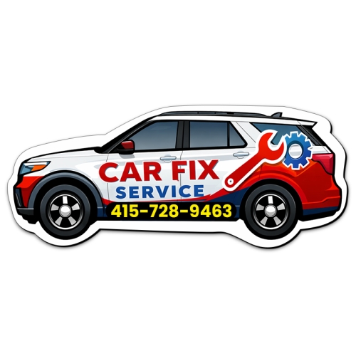 3.79x1.57 SUV Shaped Business Card Outdoor Magnets - 40 Mil