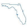 Custom Florida Shaped Magnets 20 Mil