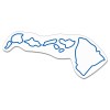 Custom Hawaii Shaped Magnets 20 Mil