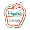 1.87x2.12 Custom Imprinted Apple Shaped Indoor Magnets 30 Mil