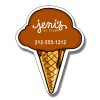 2.25x2.875 Promotional Ice Cream Cone Shaped Magnets - Outdoor & Car Magnets 30 Mil